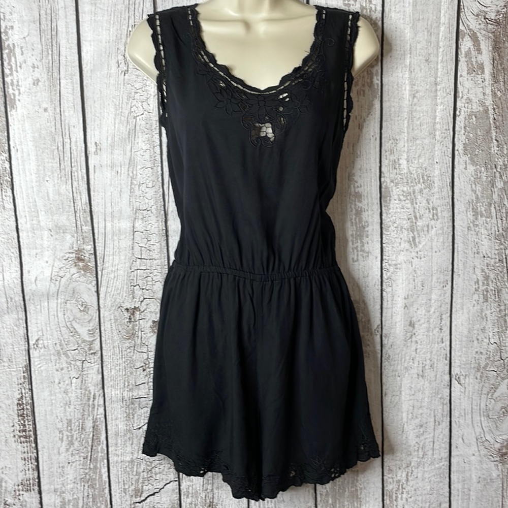 Mila crochet detail Romper.​